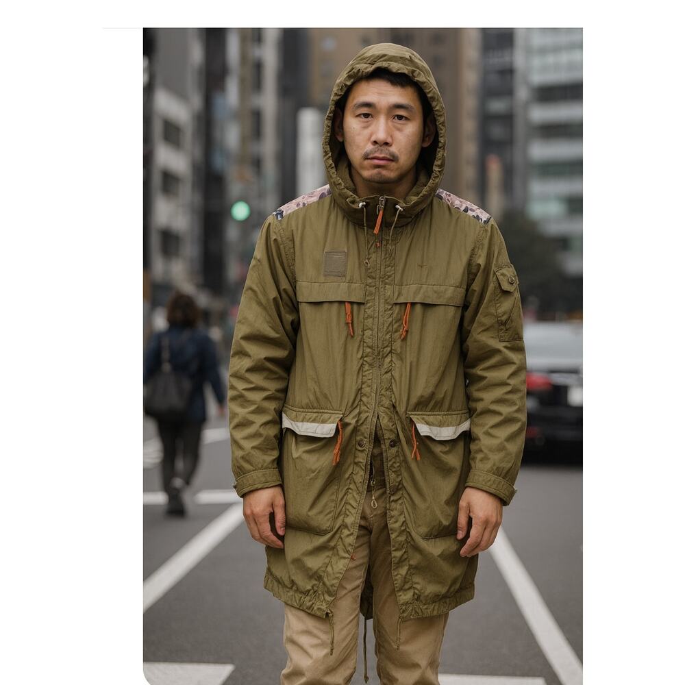 Puma × Mihara Yasuhiro Collaboration Nylon Jacket Mens Size medium Green Camo